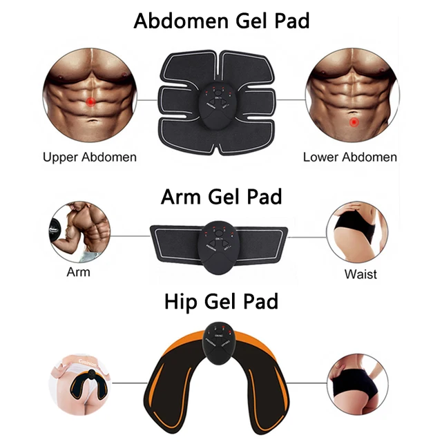 EMS Hip Muscle Stimulator Fitness Lifting Buttock Abdominal Arms Legs Trainer Weight Loss Body Slimming Massage With Gel Pads 3