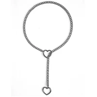 Collier chaîne en forme de cœur pour femmes, ras du cou Punk Rock Goth, accessoires de bijoux 3