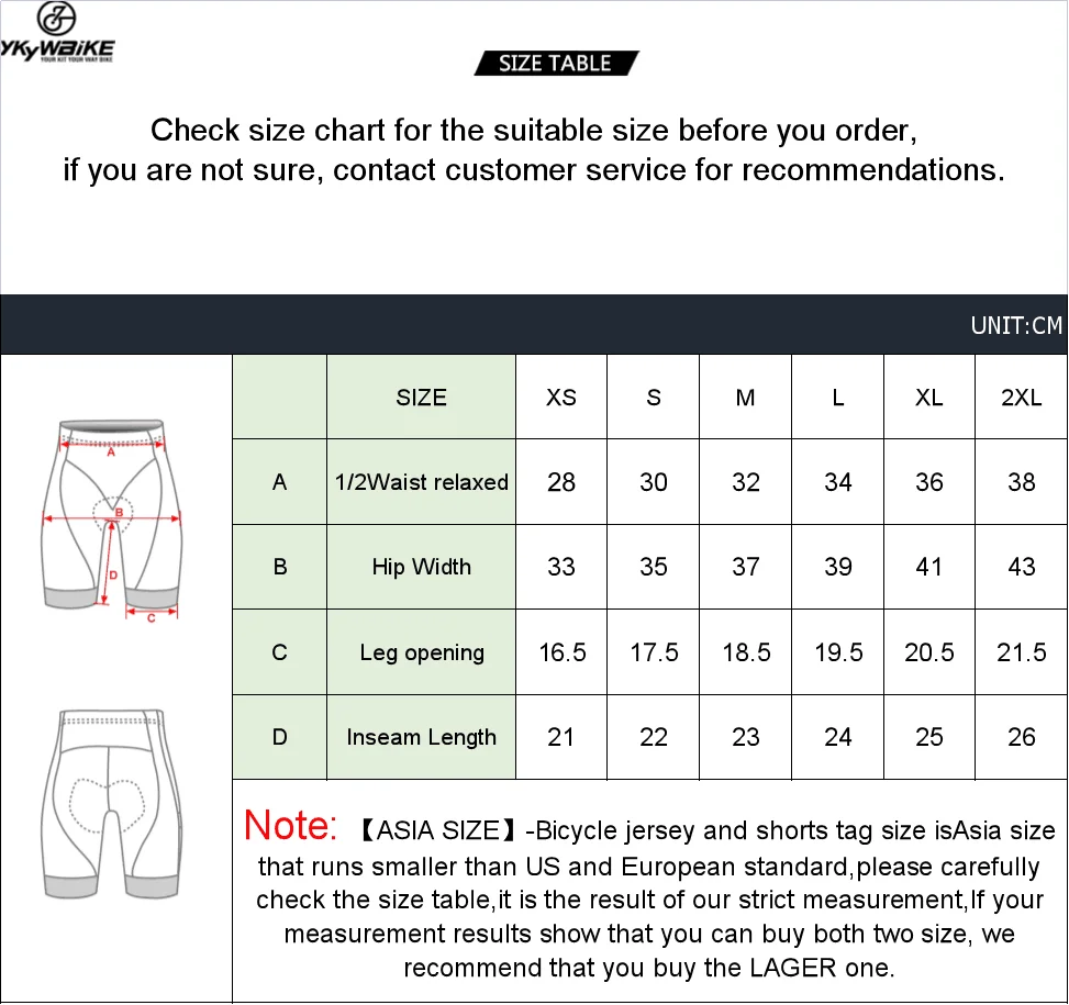 Ykywbike Damen Radhose Fahrrad Fahrrad Fahrrad Fahrrad Fahrrad Shorts mit Polsterung gepolstert 3d 7 Stunden Fahrt schwarze Shorts – Detail 1