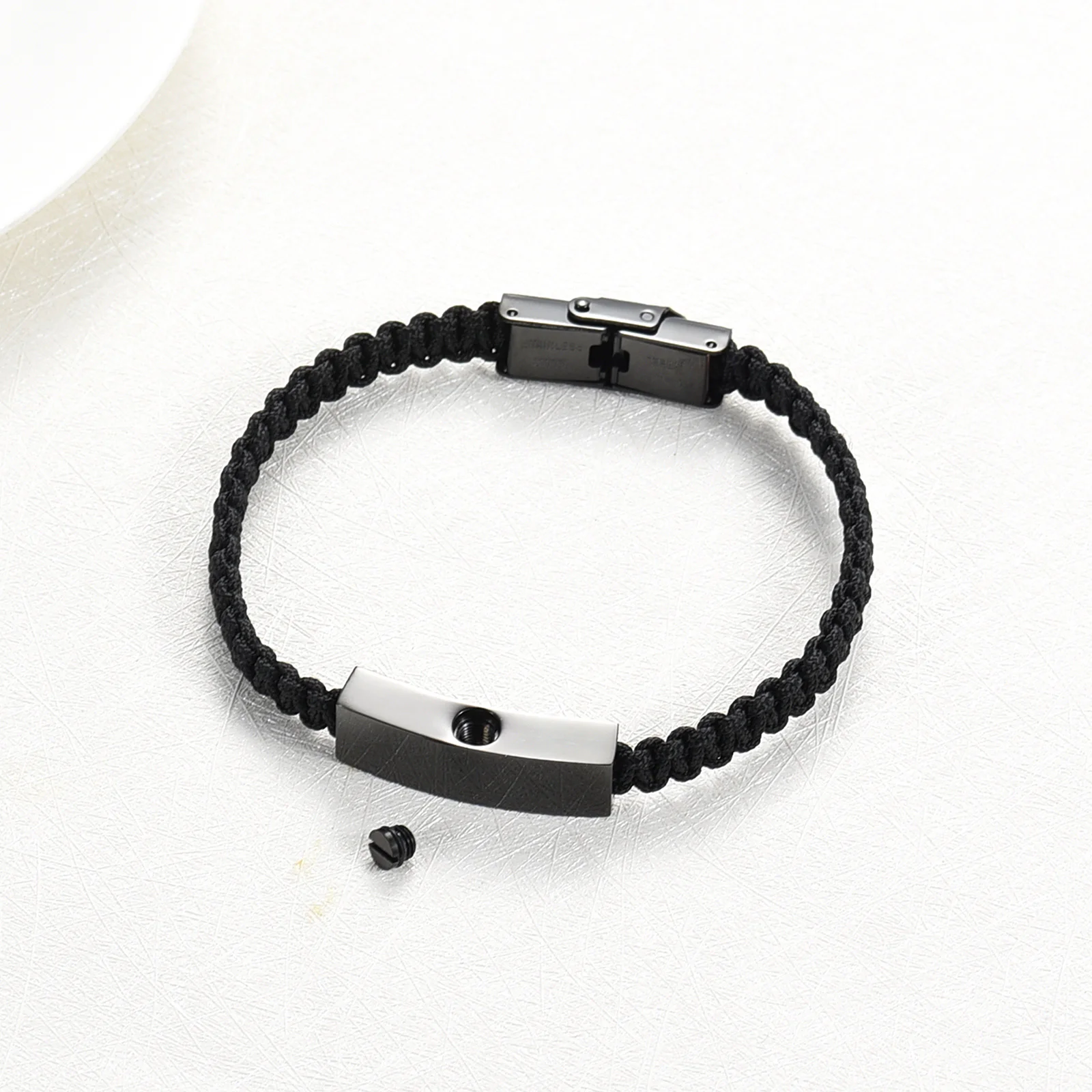 Memorial Urn Bracelets Wristband Funeral Cremation Jewelry for Ashes Holder Stainless Steel Cube Urns Customized Keepsake Bangle