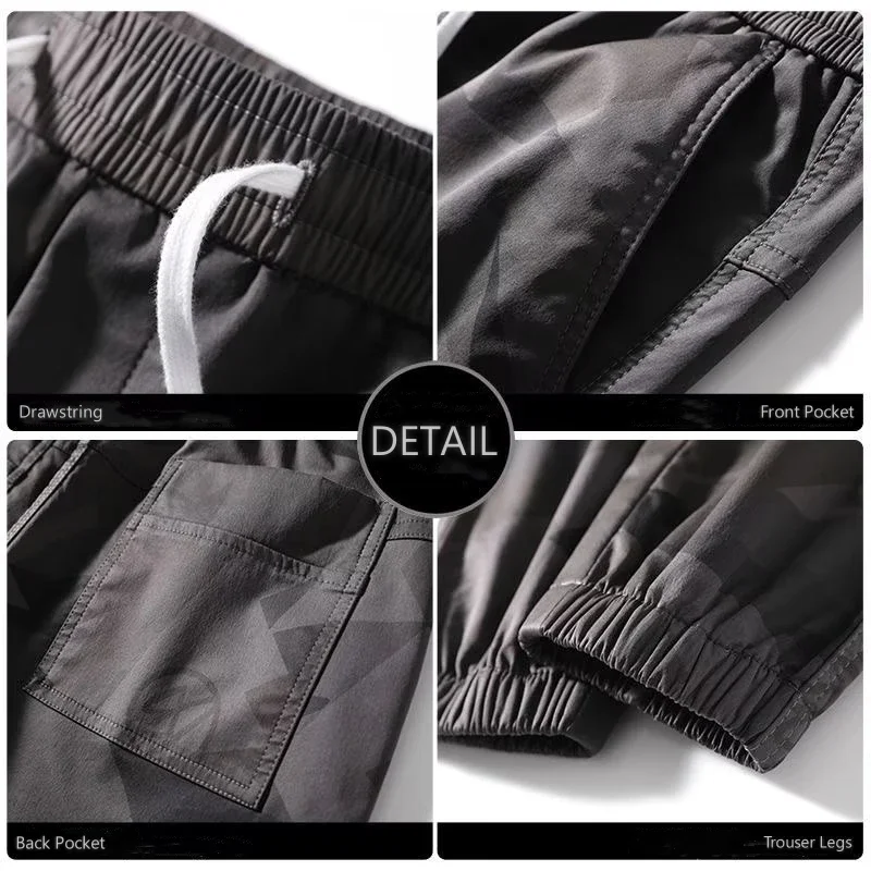 Pantaloni da Lavoro Mimetici da Uomo 2026, Casual Multitasche, Sottili Estivi, Slim Fit, Streetwear, per Jogging Outdoor - immagine 6
