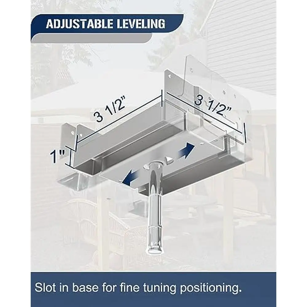 Galvanized 4x4 Post Base Steel Inter Wood Concrete Adjustable Anchor 1" Standoff Deck Gazebo Patio 10 PCS Secure Reliable