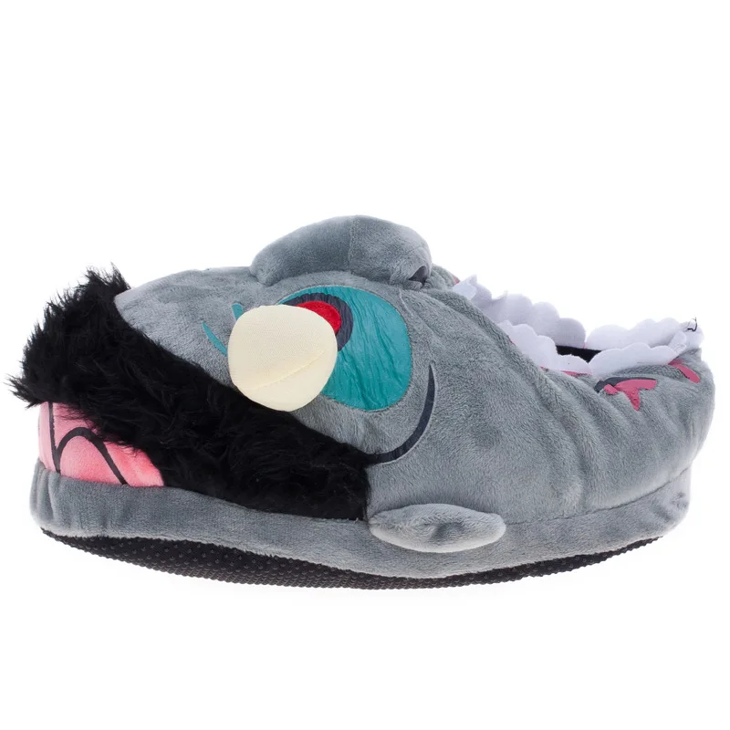 Halloween Zombie Big Mouth Funny Thickened Cloth Bottom Non-Slip Bottom Slippers Women Men Warm Cartoon Cotton Slippers Shoes 2