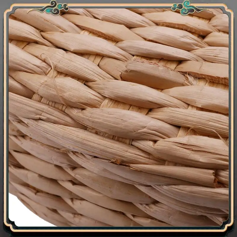 프리미엄 5 Pcs 40Cm 다다미 쿠션 라운드 밀짚 직조 수제 베개 바닥 요가 의자 좌석 매트