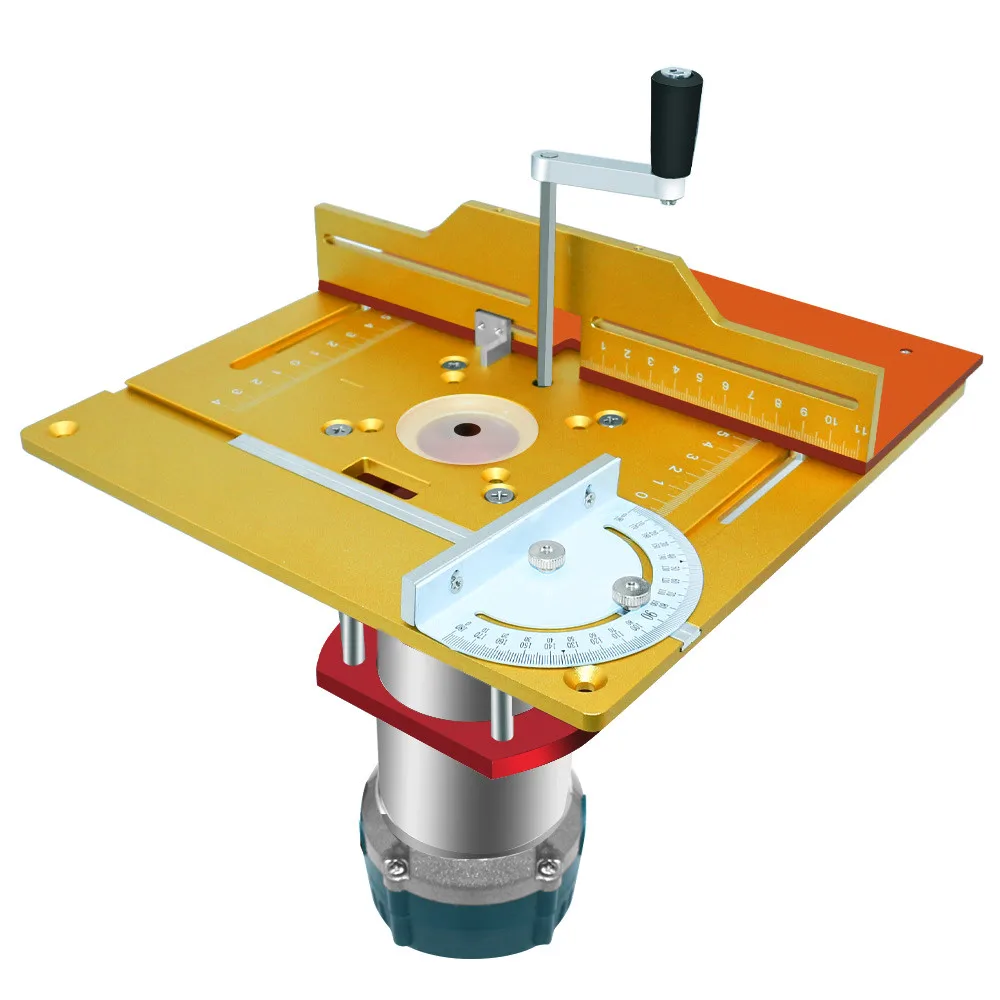 Verbeterde Aluminium Router Tafel Insert Plaat Houtbewerking Tool Set