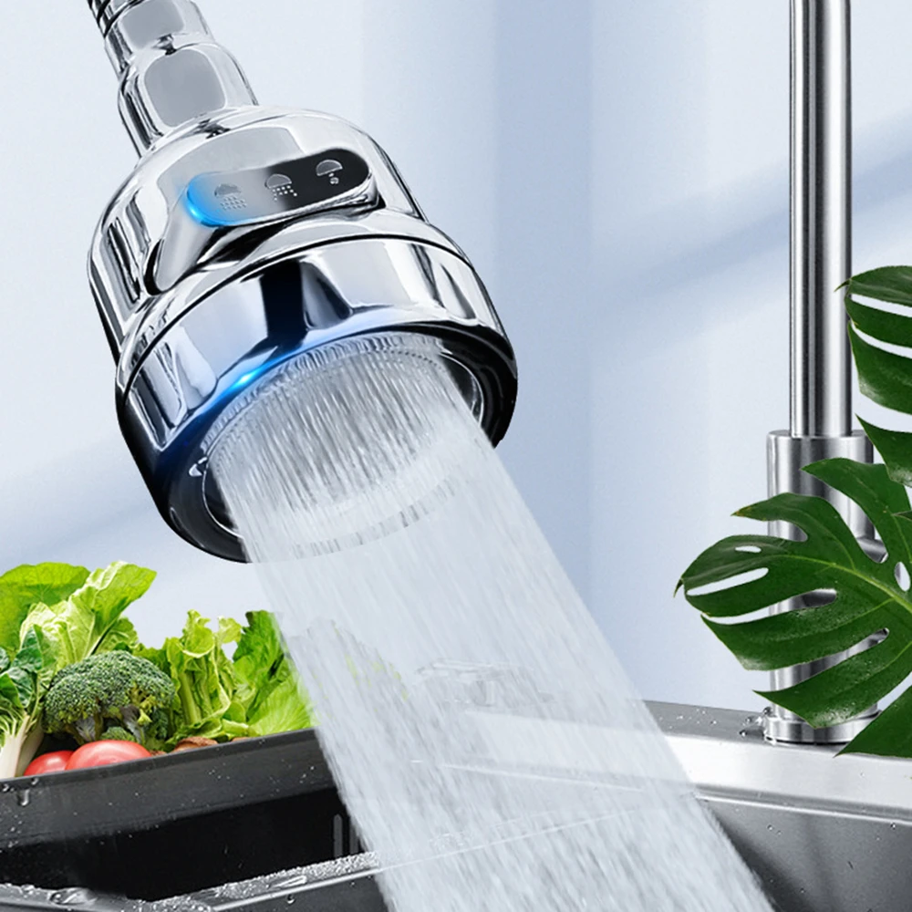 Faucet Adapter Aerator 3 Modes 360 Rotatable Bubbler High Pressure Faucet Filter Extender Water Saving Tap Nozzle Kitchen Gadget faucet aerator,faucet adapter,faucet filter,faucet extender,faucet extension