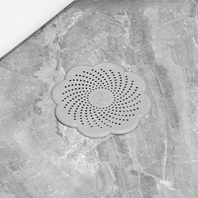 Shower Hair Catcher Strainer, Floor Drain Cover Silicone Hair Stopper with Suction Cup Mesh for Bathroom Bathtub Kitchen Sink 6