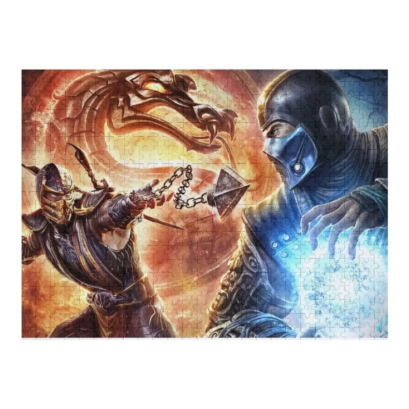 

Mortal Kombat Scorpion Sub Zero Jigsaw Puzzle Personalized Wooden Name Customizable Gift Puzzle