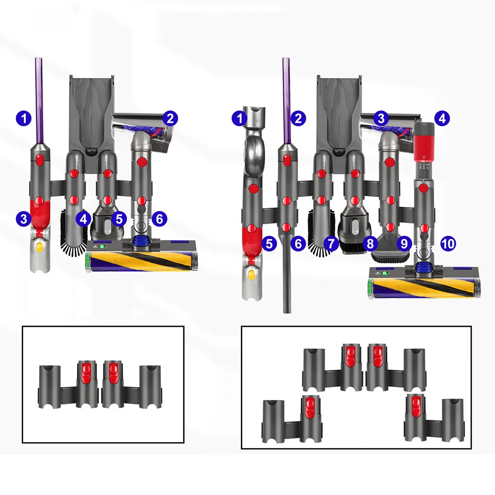 2Pcs Vacuum Cleaner Place Brush Head Nozzle Cleaning Bracket Storage Shelf Holder For Dyson V7 V8 V15 V10-V12 Vacuum Cleaner