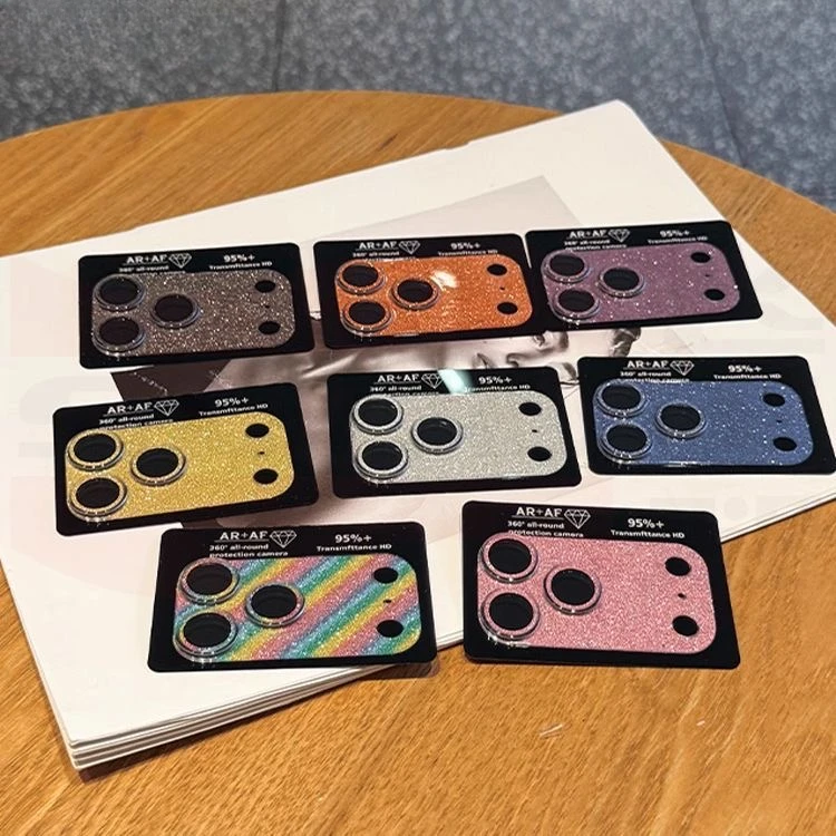 Luxury Glitter Acrylic Camera Protector Film - Shockproof Shiny Lens Cover