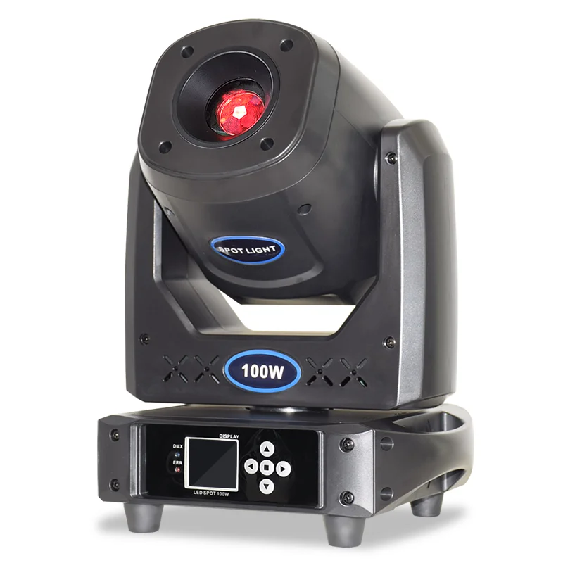 100 W Lyre LED Spot 7 kolorów + 8 Gobos DMX 512 15Ch Moving Head Stage Light 5 Facet Prism Effect
