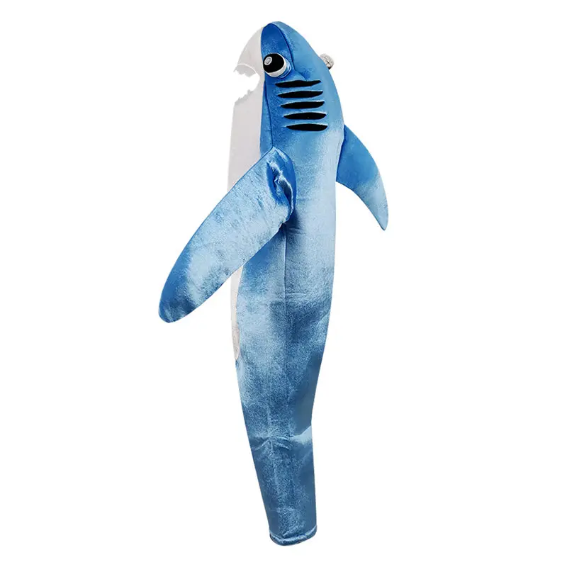 

2022 New CosDaddy Funny Shark Costume Adult Men Women Jumpsuit Rave Party Group Cosplay Carnival Halloween Costume