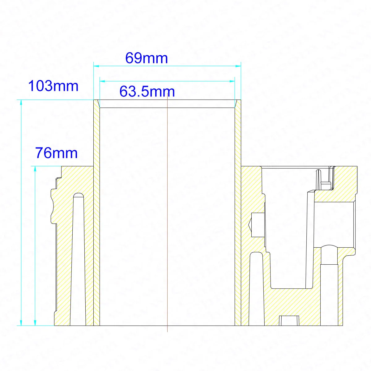 63.5mm Cylinder Piston Ring Gasket Kit Water 200cc Zongshen