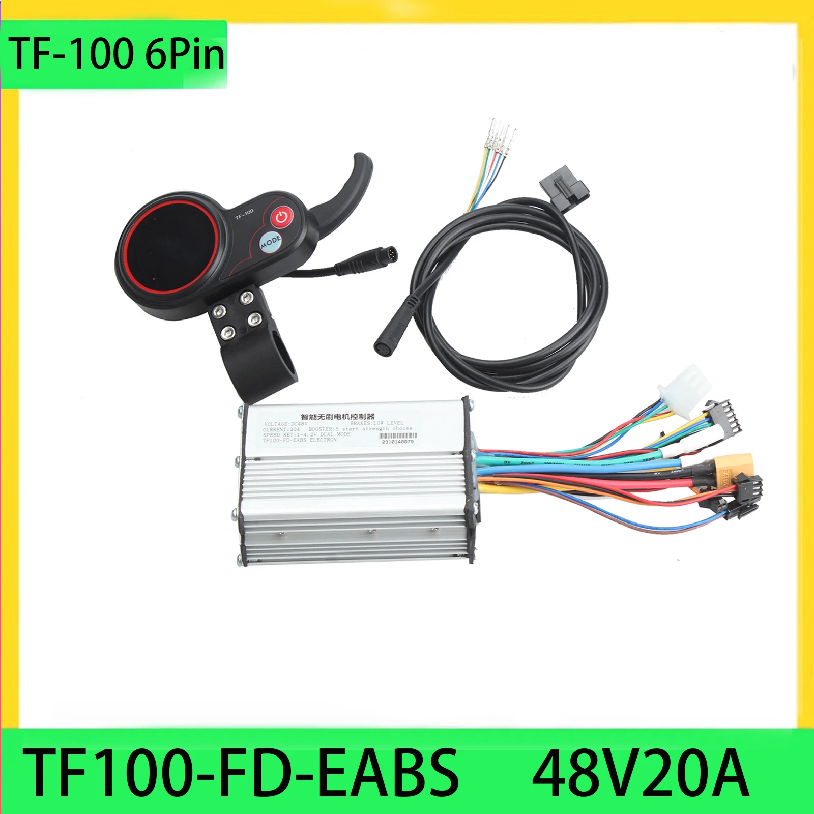 Acceleratore A Pollice E Display Per Scooter Elettrico KUGOO M4 - 48V, 6 Pin Impermeabile, Con USB - TF-100 - Foto 7