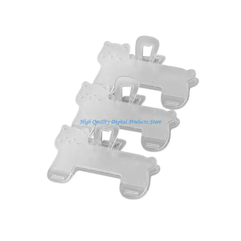 U2JE Clear ABS 문서 클램프 다목적 북마크 페이지 클립 노트북 저널 플래너 용 장식 스크랩북 클립