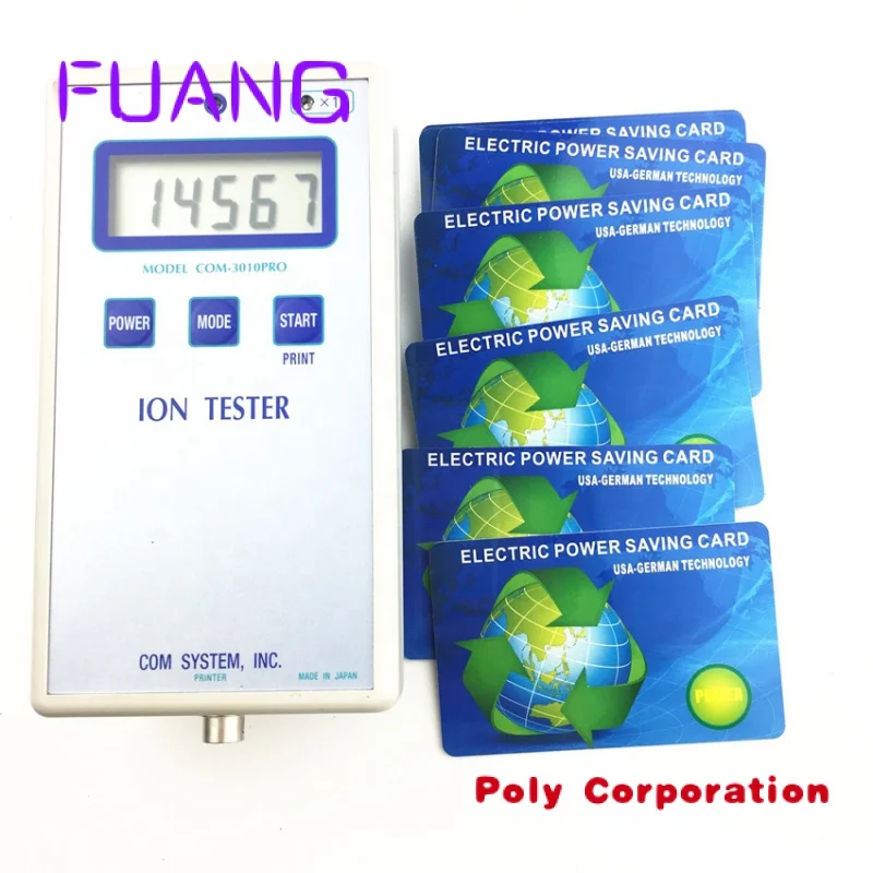 

Custom Negative ion Energy Saver card for saving electric power with manual instruction card and oppbag quantum bio energy card