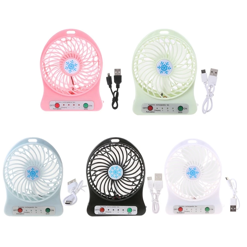 

Portable Desk Fans Cooling Fan Tables Fan Portable fan with Light Dropship