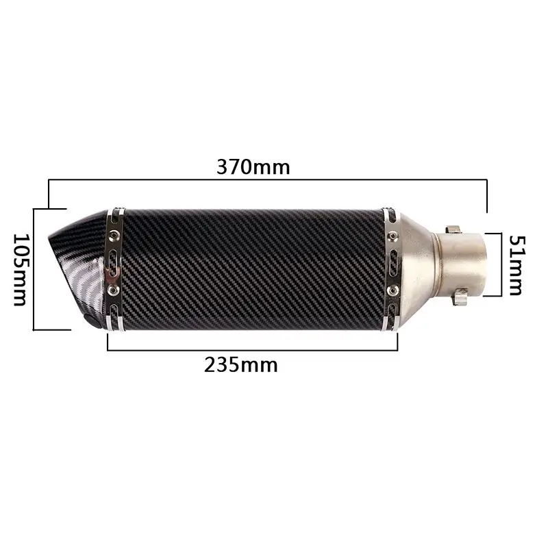 Universal 38-51 mm Motorcycle Exhaust Muffler Pipe Dirt Bike ATV Escape Removable DB Killer for Yamaha Kawasaki Honda Suzuki BMW - Image 2