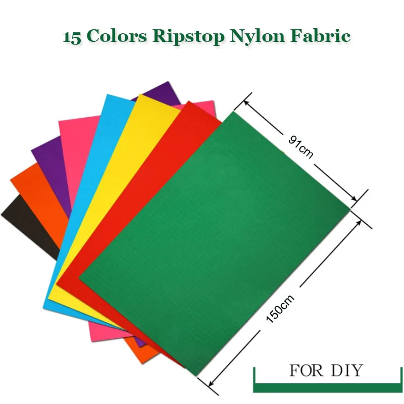 Ripstop Nylon Fabric PU Coated Waterproof Kite Fabric for Parachute Inflatable Flag Tarp Cover Tent DIY 1pcs