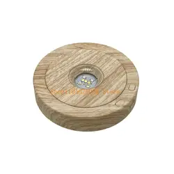 Illuminating Rotating LED Display Stand with Multi - Mode Lighting (Birch color)