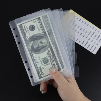 Cartelle raccoglitore con tasche A5 A6 A7Binder per pagina divisoria per notebook Borsa per archiviazione documenti con foglie in PVC impermeabile