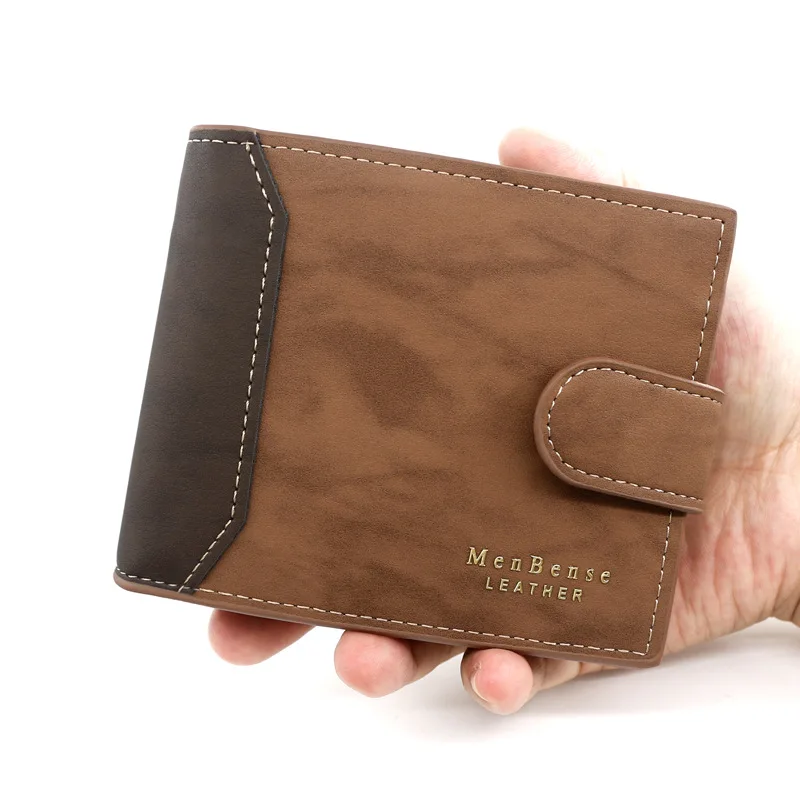 PU Leather Wallet 1PC Men's Wallet with Hasp Business Card Holder Case Male Short Purse Coin Bag for Men Credit Card Wallets