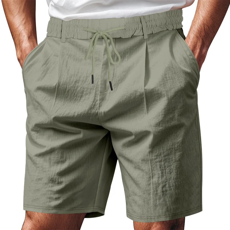 Casual Elastic Waist Men Shorts for Beach Holiday