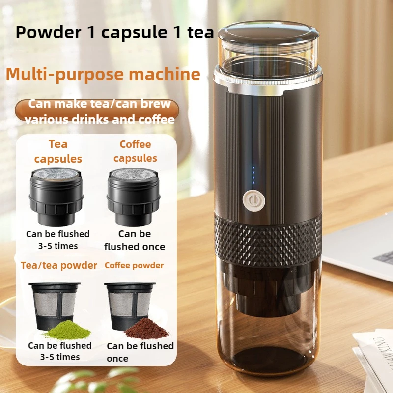 Multifunctional Wireless Electric American Coffee Machine KCUP Capsule Coffee Machine Car Home Outdoor Portable