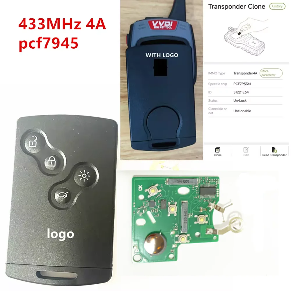 1/2/3/5pcs4ButtonRemoteCarKey433MHz4Apcf7945KeylessGoEntrySmartSystemFor2009-2015ClioIV2013-2017Captur-AliExpress34