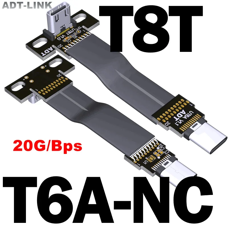 

Кабель-удлинитель ADT-Link с USB 3,2 типа C на Type C штекер на гнездо плоский ленточный адаптер для зарядки и передачи данных USB 3,2 удлинитель видеосигнала