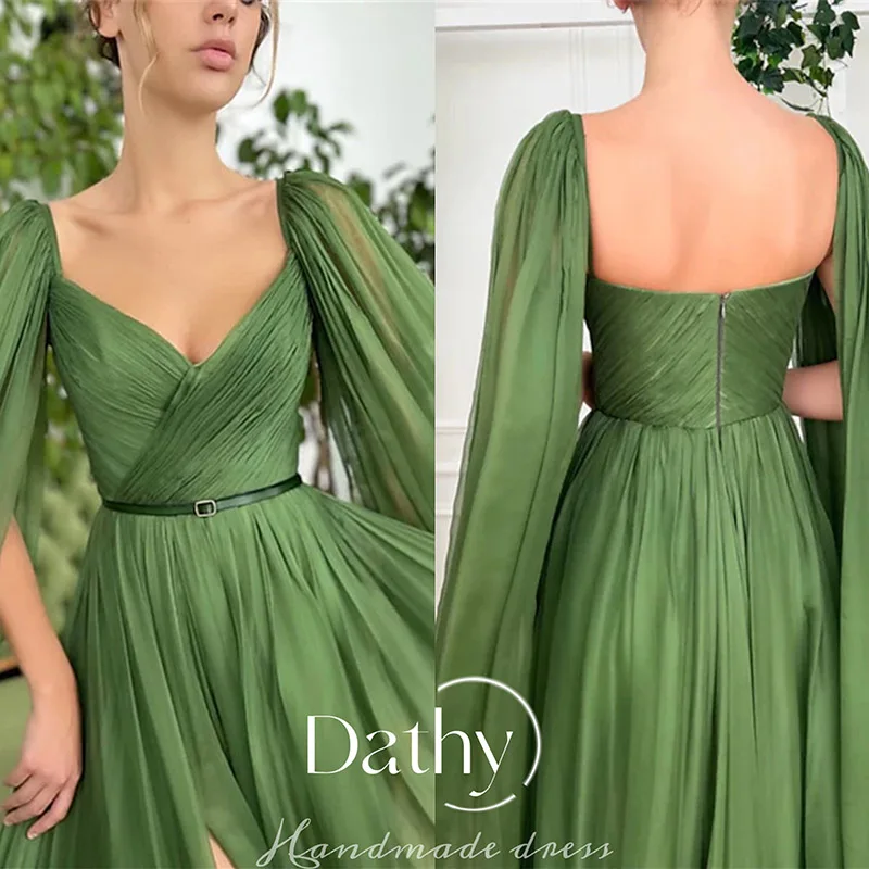 Dathy Boat Neck Satin Wedding Bridesmaid Maxi Dress Elegant Long Prom