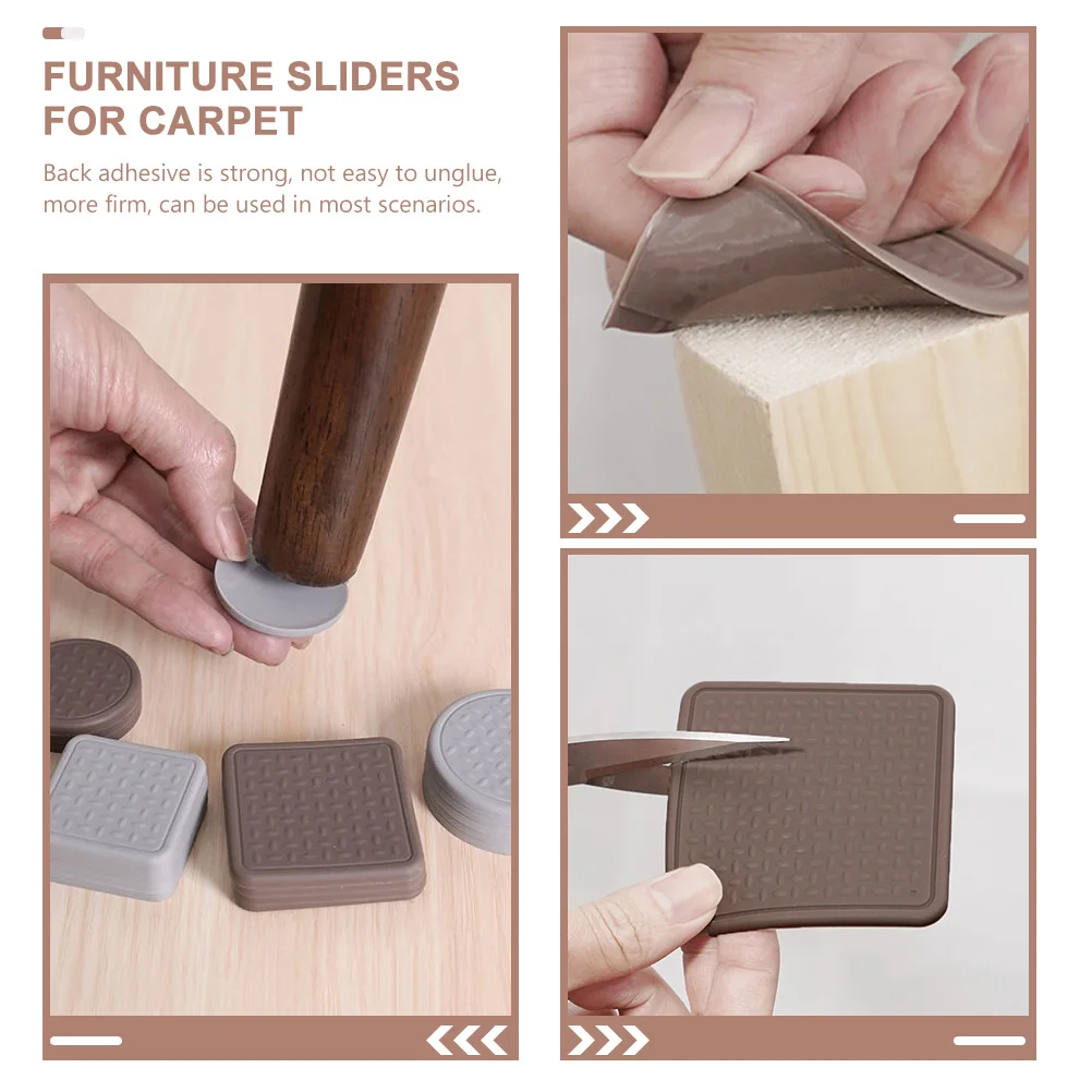 8 Pcs Silicone Table and Chair Mat Furniture Foot Pads Protection Leg Socks Silica Gel