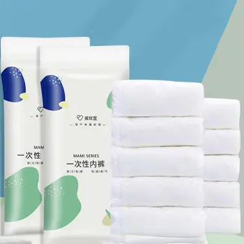 5PCS Briefs Disposable Underwear Maternity Underwear pure cotton Sterilized Postpartum Underwear Travel Panties