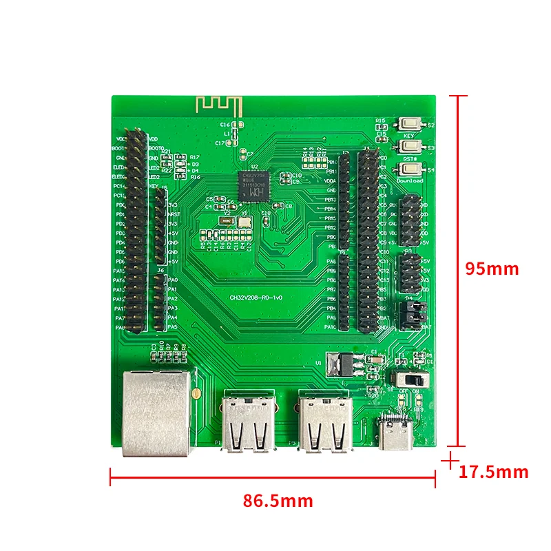 2Pcs/Lot CH32V208WBU6 Wireless MCU QingKe V4C Processor MAC+PHY Bluetooth CAN/USB pcb board pcb board assembly printed circuit board