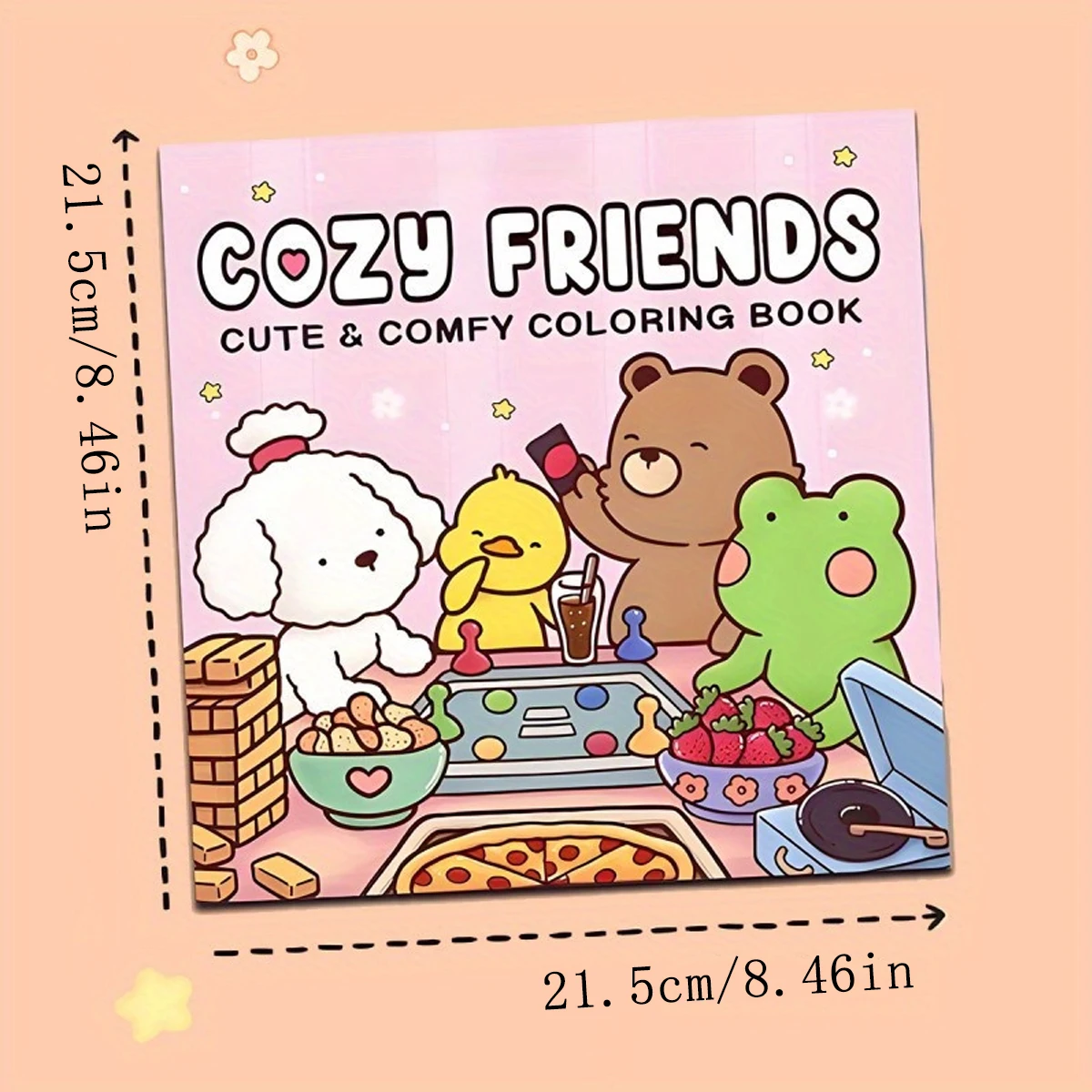 Cozy Friends Coloring Book for Adults Teens Featuring Adorable Creatures in Cozy Hygge Moments for Relaxation Gift 4