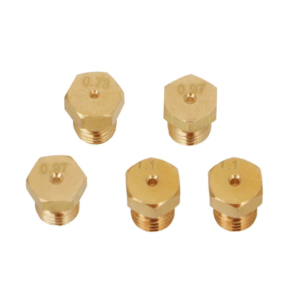 5pcs Metal Durable Gas Stove Burner Set With Convenient Replacement Durable And Reliable Injectors Set Jets Nozzles gas stove burner set