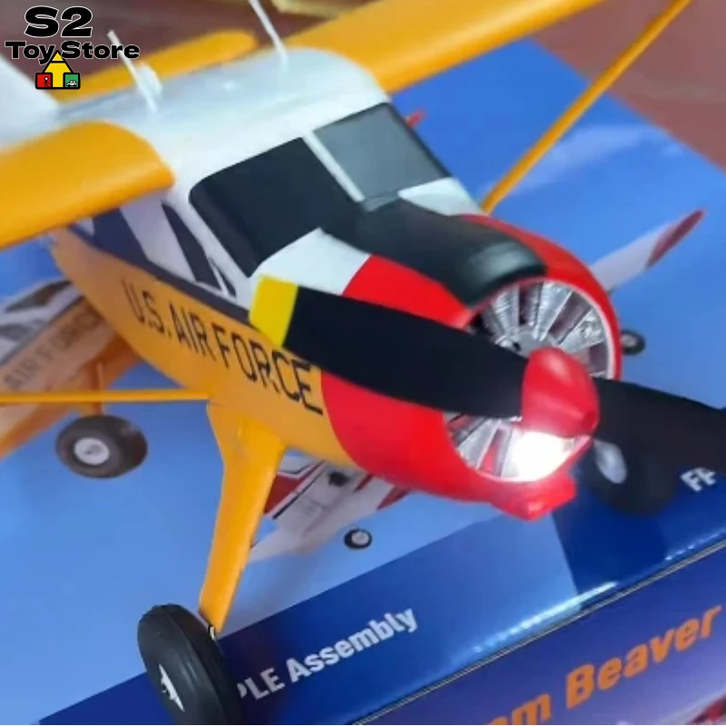 FMS 800mm 비버 RC 비행기 초보자용 트레이너 비행기, 높은 날개로 쉽게 조종 가능하고 안정적인 전동 키트, 남자아이 선물
