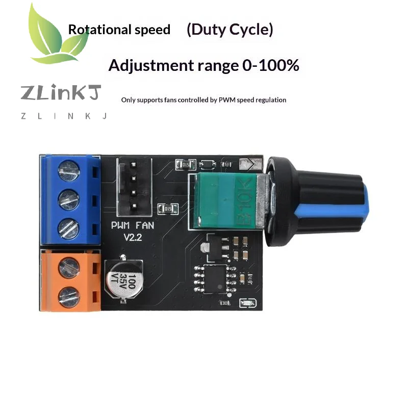 DC12V PWM 팬 속도 컨트롤러(스위치 포함) 3선 4선 모터용 오디오 냉각용 속도 조절기 모듈