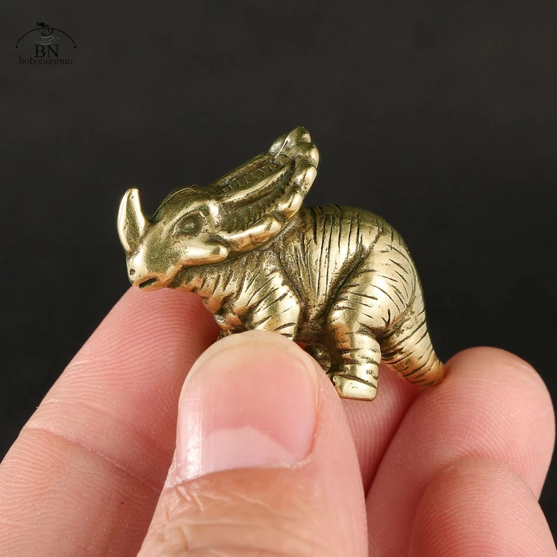 Brass Office Desktop Ornaments Figurine Brass Animals Dinosaur