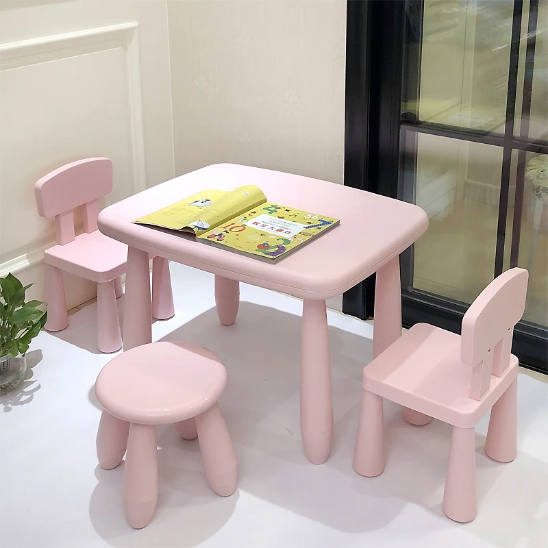 Kids Activity Chair Set , Craft & Sensory Table for Toddlers &ndash; Pastel Colors
