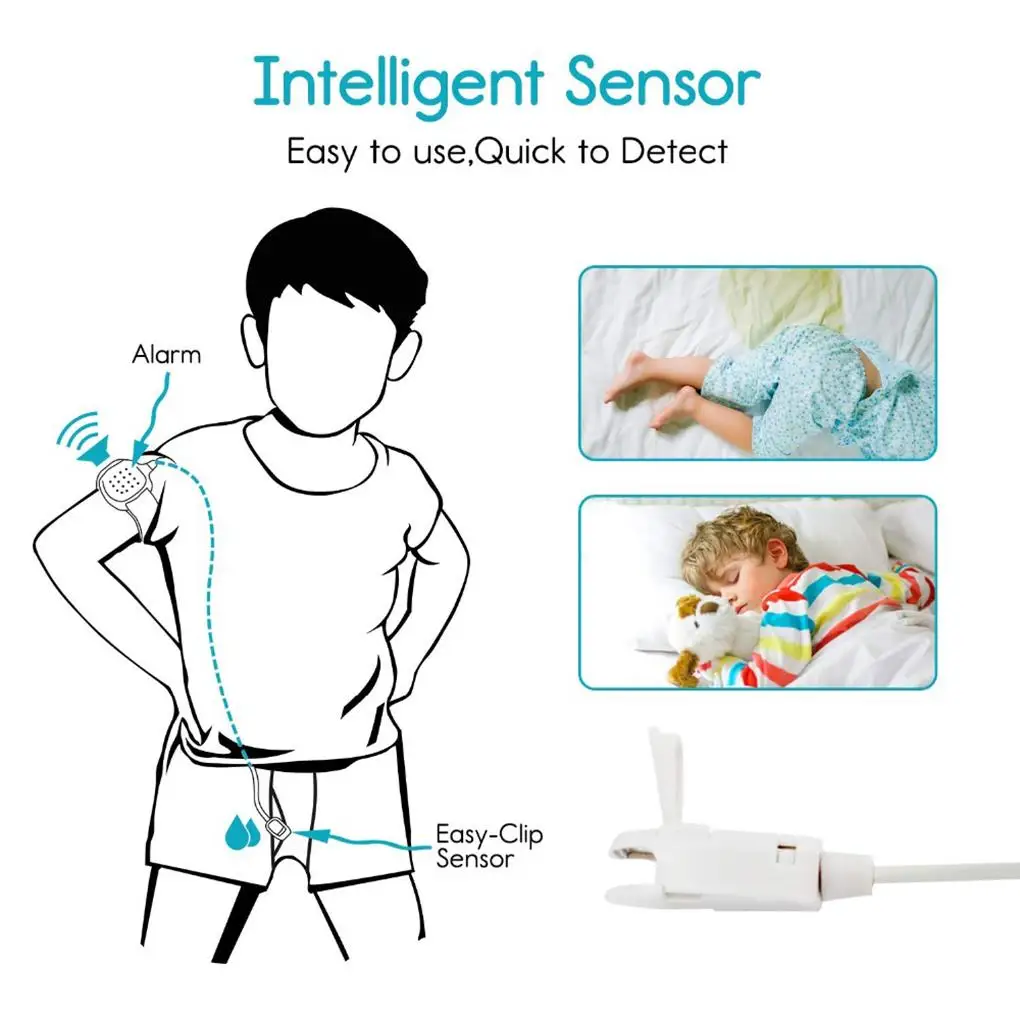 Bedwetting Alarm Bed Enuresis Alarms Sensor Kids Adult Home Children