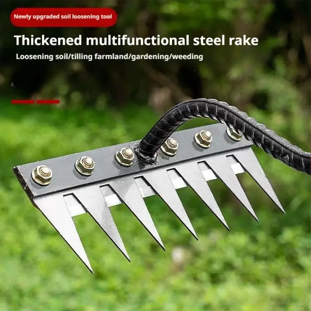 Carbon Steel Garden Hoe Weeding Rake Tool for Farm and Garden