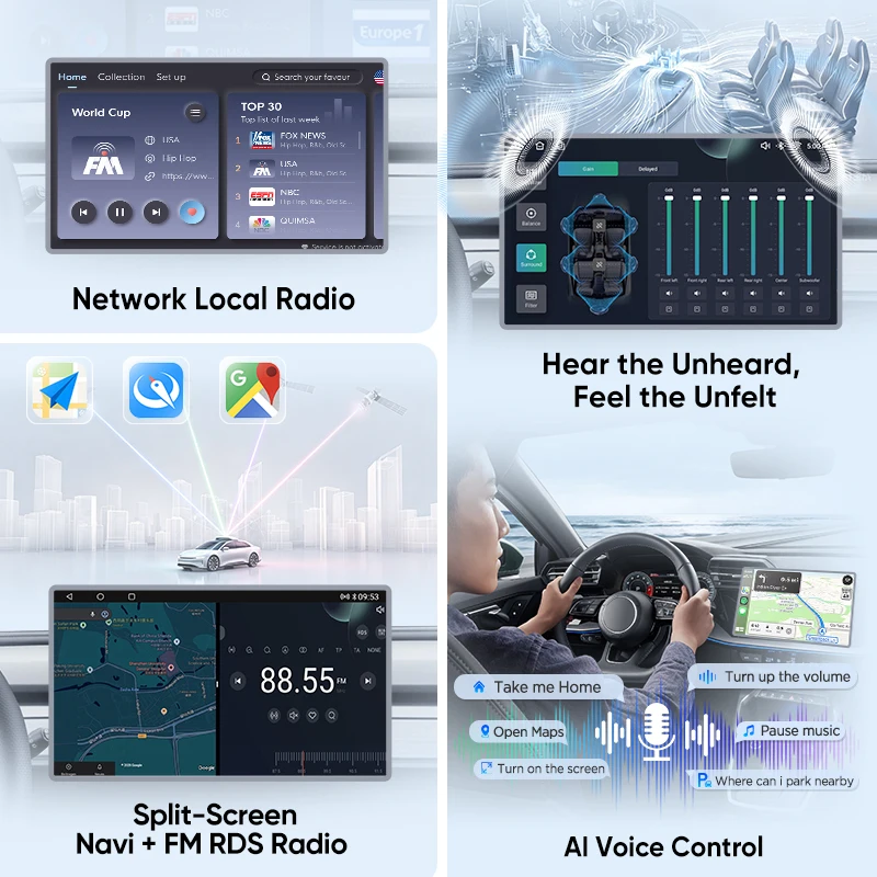Radio de coche Junsun de 9 pulgadas con Android para Opel Corsa E 2014 2015 2016 2017-2019 con Canbus, CarPlay inalámbrico y Android Auto, pantalla táctil IPS HD, GPS, navegación, multimedia y 360. ° Reproductor Multimedia con Cámara Opcional, DSP, RDS, WiFi, Pantalla Dividida, Mirror Link, Bluetooth, Manos Libres 7