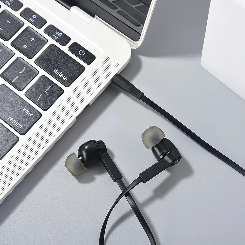 Premium In-Ear Earphones with Bass and Microphone - Wired Control Earbuds