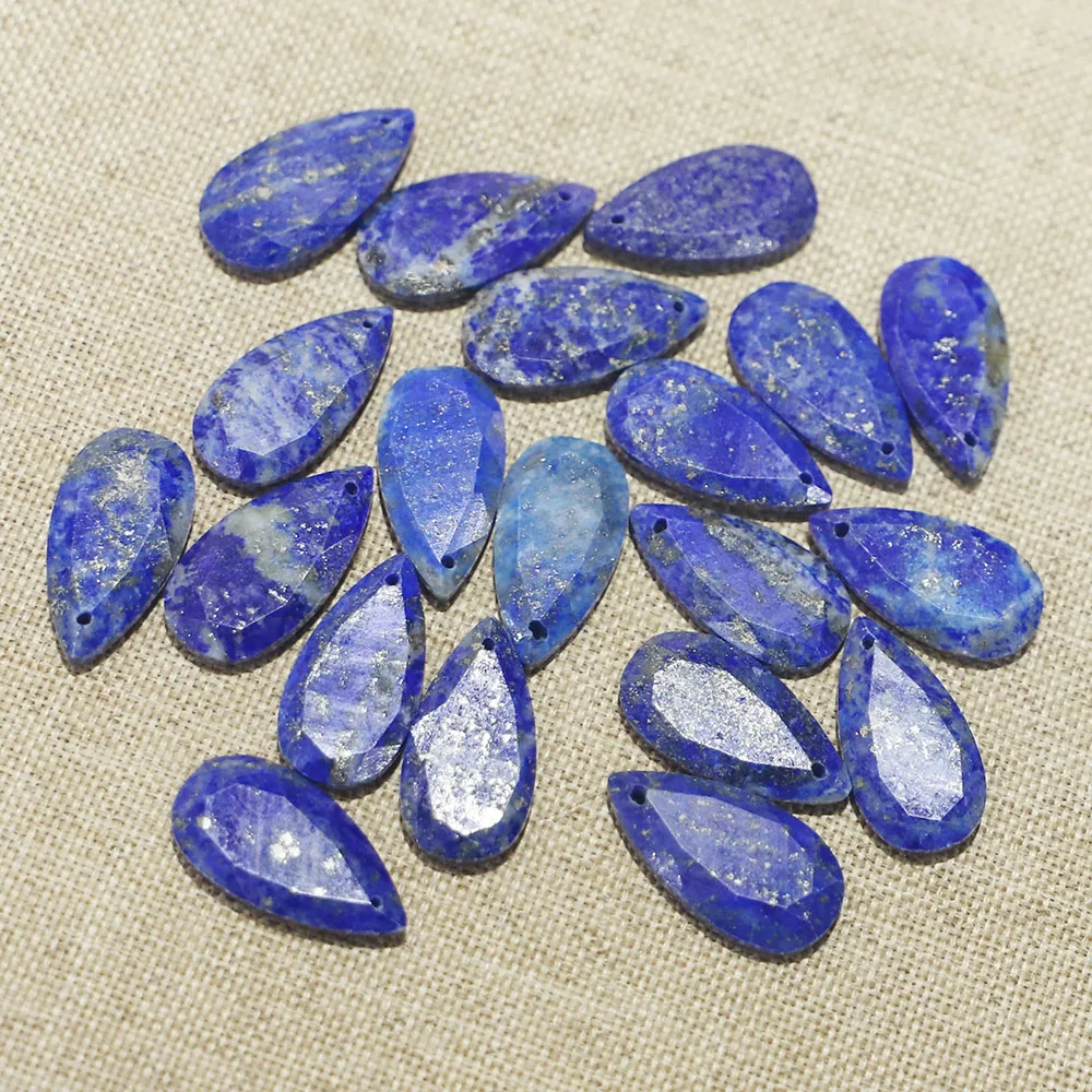 

Fashion 8pc Natural lapis lazuli Stone Water Drop Shape Loose Bead good Quality for Jewelry Making Bracelet Necklace Accessories
