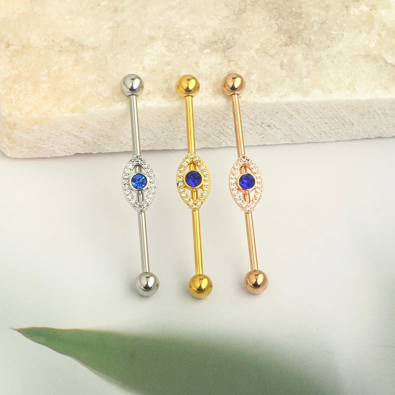 Wholesales Eyes Industrial Piercing Earring Women Stainless Steel Helix Ear Piercing Dragon Long Earring Jewelry Barbell Earrin