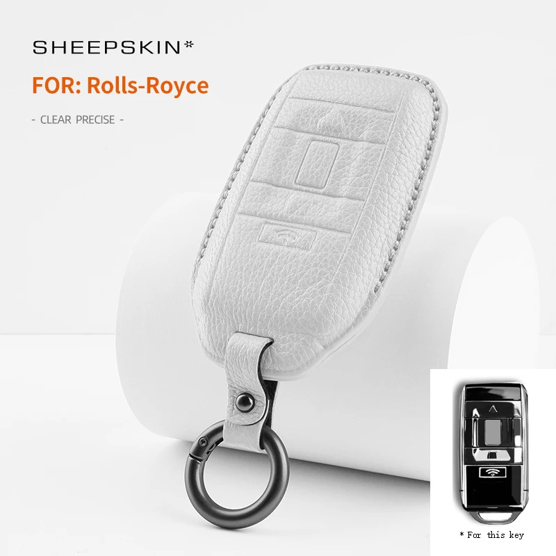 Guscio Di Protezione Della Chiave Dell'Auto Pelle Di Capra Per Rolls-Royce Cullinan Key Cover Phantom Gusto Phantom Ossidiana Dawn Accessori