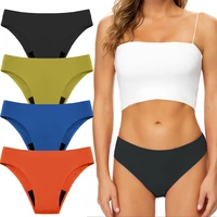 Teenagers Seamless Swimwear Menstrual Panties 4-Layer Leakproof Gilrs Bikini Fast Absorption Summer Beachwear Period Swimsuits 1