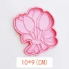 Mother's Day Flower Tulip Cookie Mold Cookies Cutter Frosted Biscuit Mold Press Thickened Fondant Cutting Mold Cake Baking Tool 6