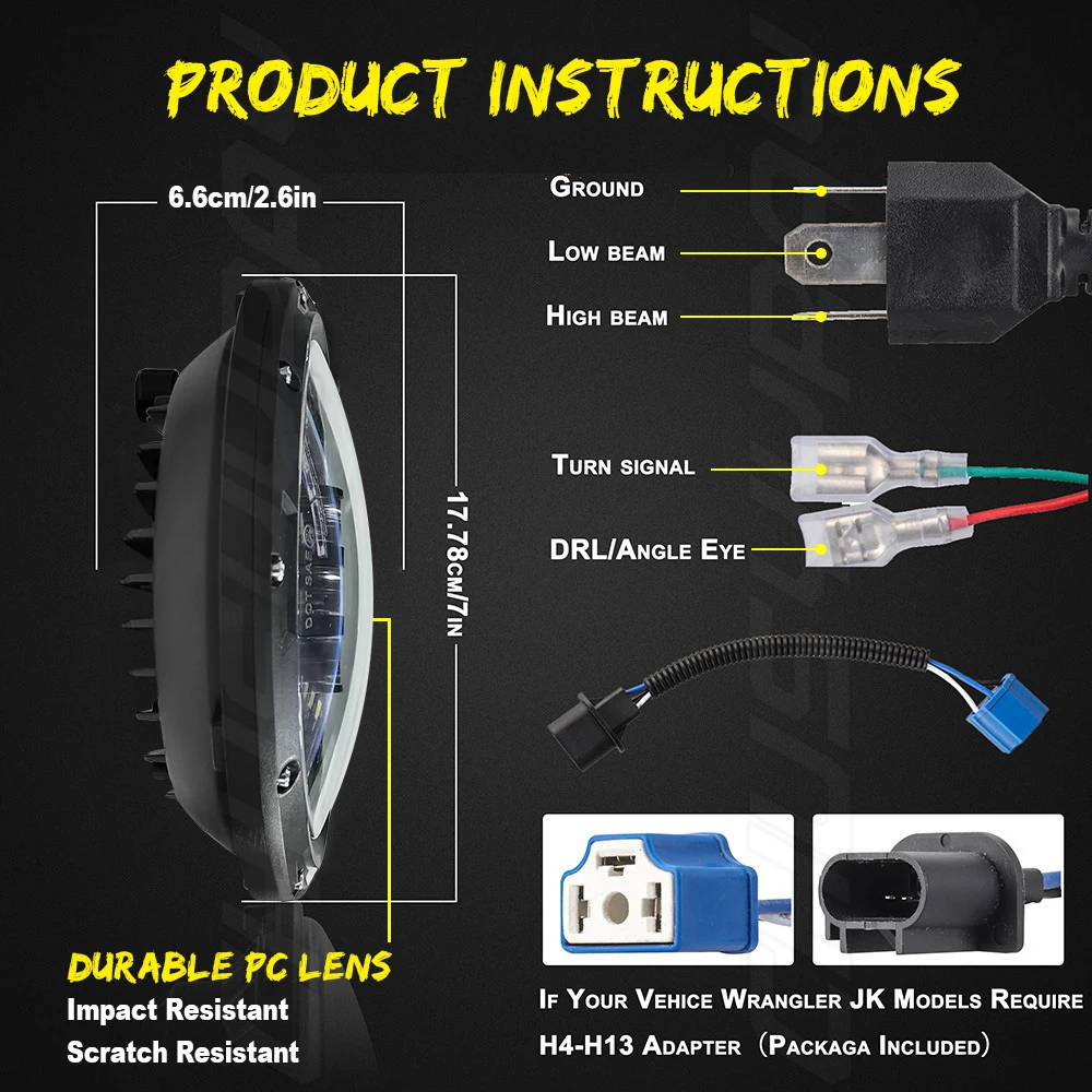 PCVBMLAUT 차량용 LED 교체 전구, 화이트 라이트, 슈퍼 하이 브라이트 램프, 자동차 액세서리, LED 헤드라이트, 2 개